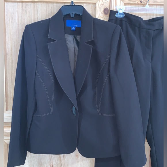 J.h. Collection brown academia work wear career pants suit set size 10 - Picture 2 of 4